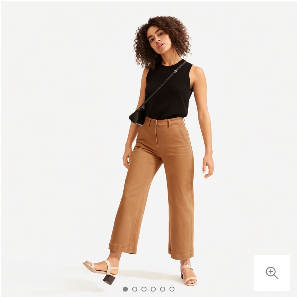 Everlane Wide Leg Crop Pant in Ochre